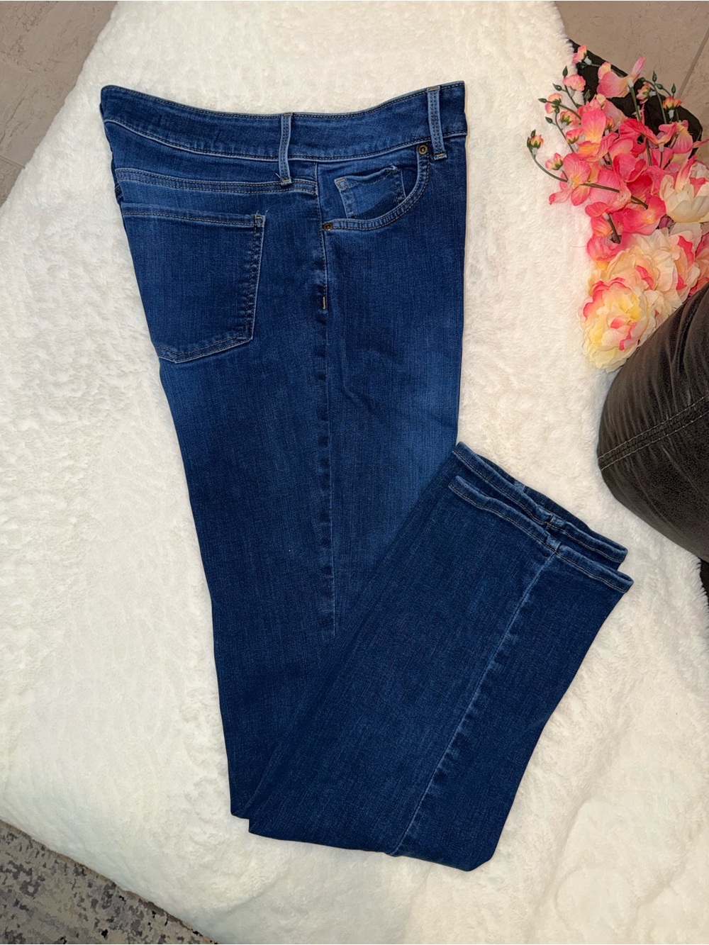 2 x 20$ NYDJ Dark Blue Straight-Leg Jeans Size 8